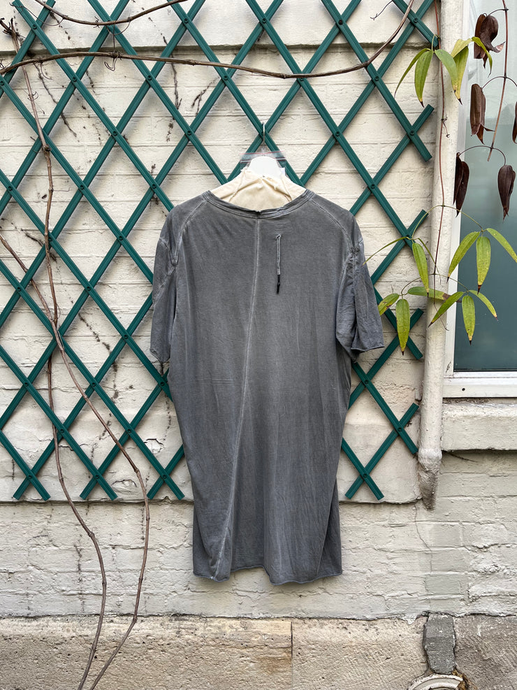 (New Arrival) BORIS BIDJAN SABERI 11 - Elongated cotton tee with stitching details