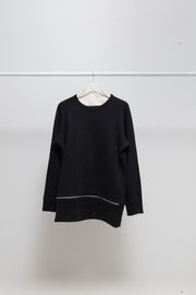 YOHJI YAMAMOTO Y'S - Cotton sweater with bottom zipper