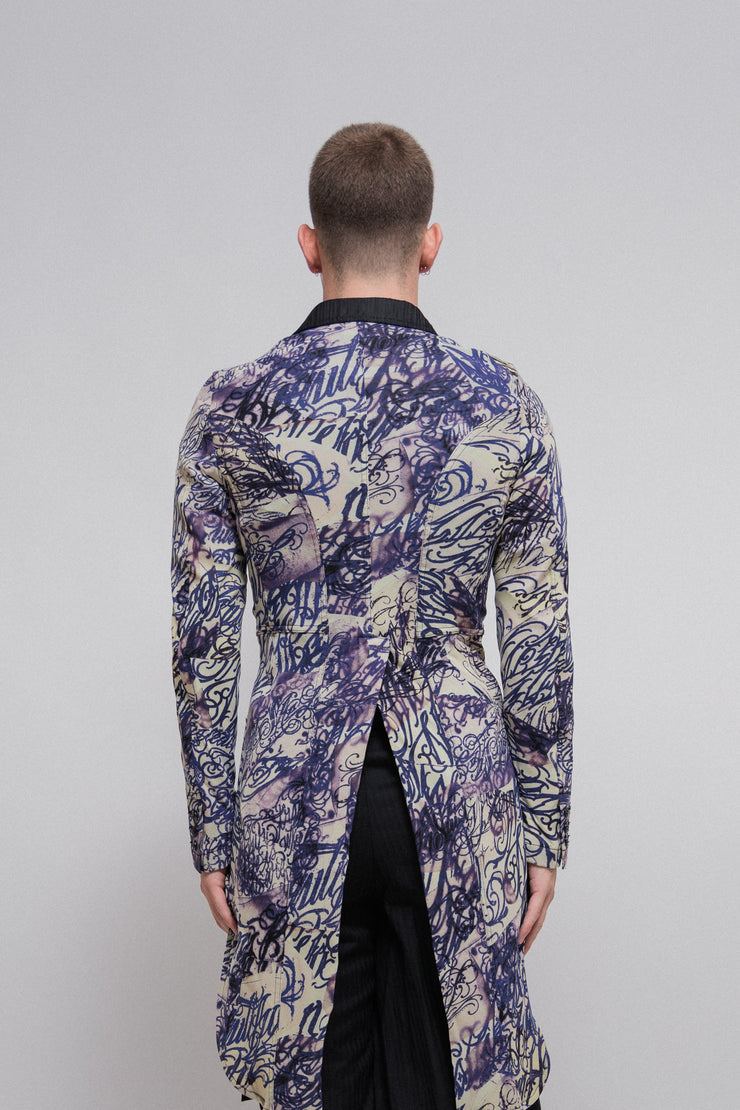COMME DES GARCONS HOMME PLUS - FW15 Tattoo printed tail jacket 