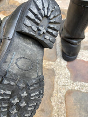 (New Arrival) ISAMU KATAYAMA BACKLASH - Shoulder leather engineer boots with notched soles