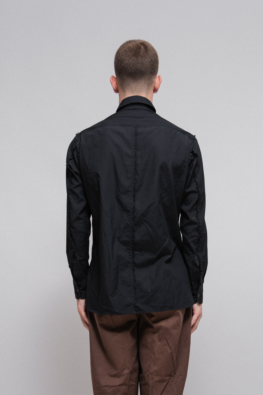 YOHJI YAMAMOTO POUR HOMME - FW13 Cotton shirt with cutouts – L'OBSCUR