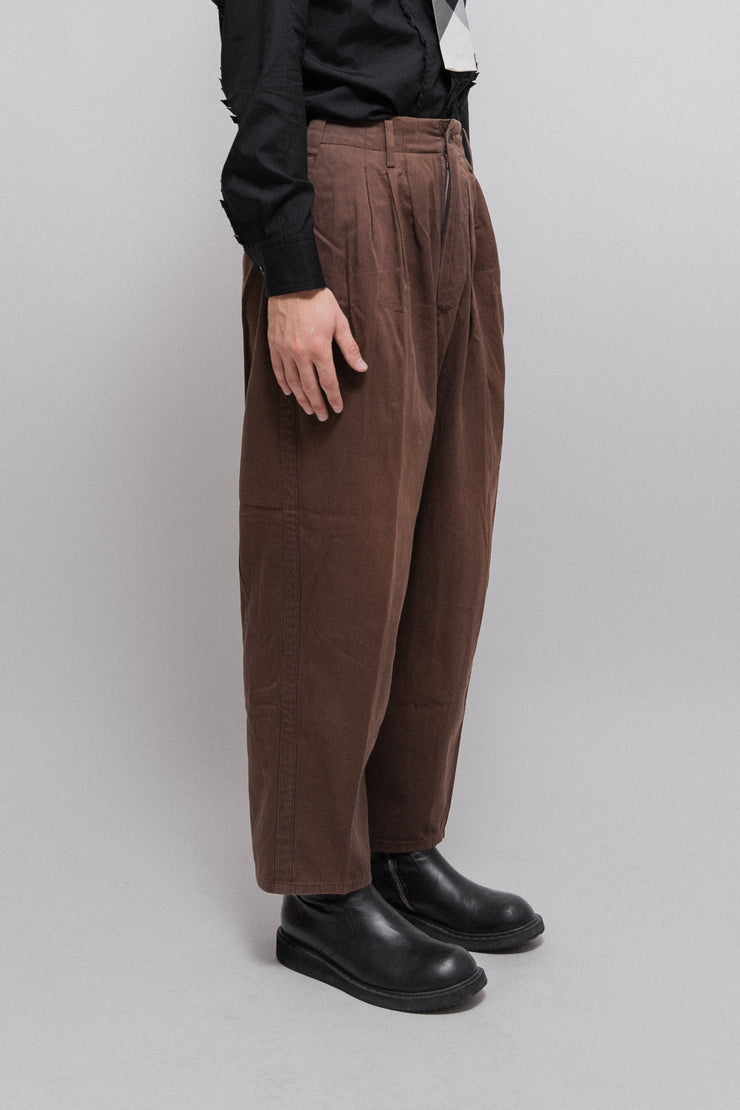 YOHJI YAMAMOTO POUR HOMME - Cotton and linen wide pants (early 80&