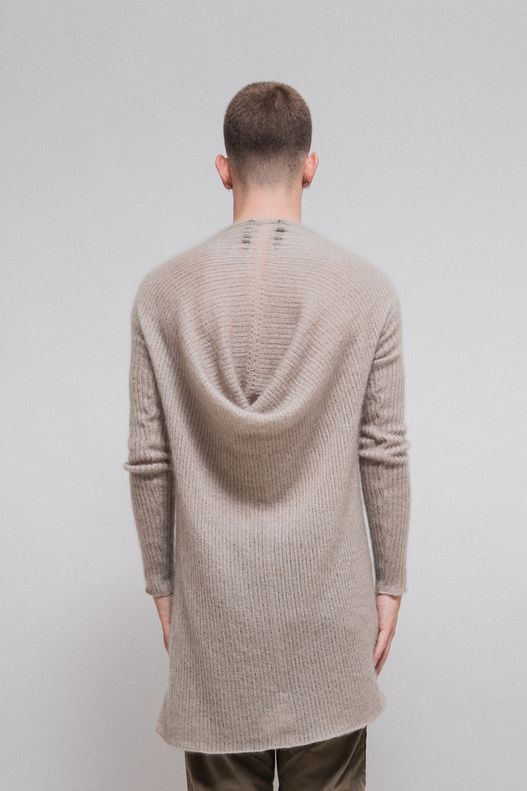 RICK OWENS - FW12 "MOUNTAIN" Mohair sweater with a back drape