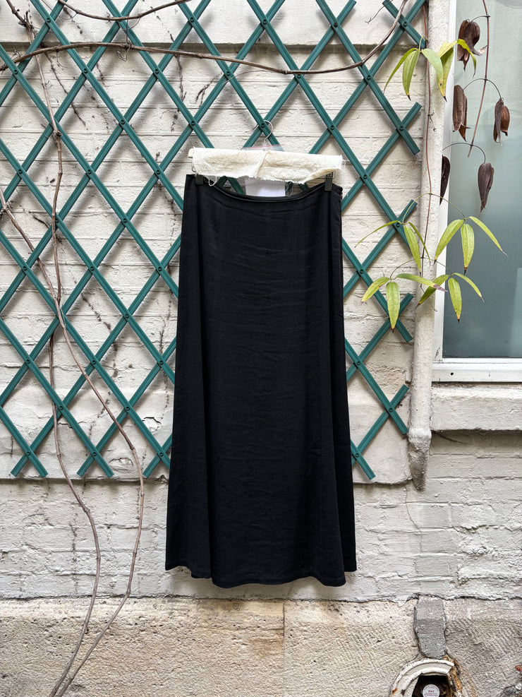 (New Arrival) ANN DEMEULEMEESTER - Late 90’s linen and cotton textured skirt