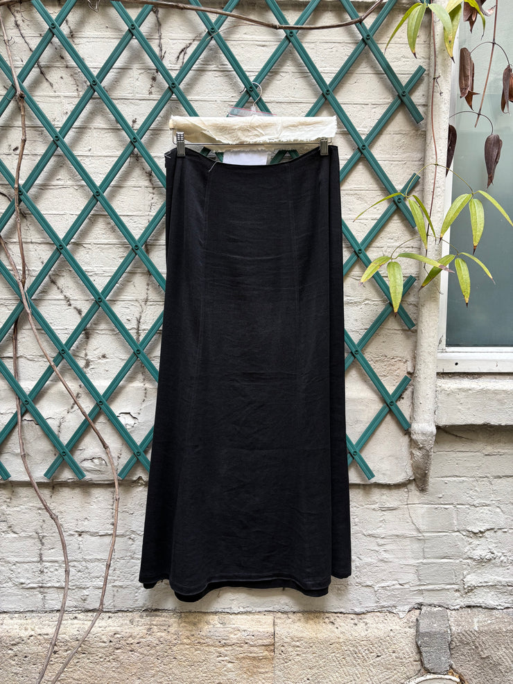 (New Arrival) ANN DEMEULEMEESTER - Late 90’s linen and cotton textured skirt