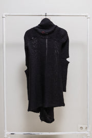 A.F VANDEVORST - FW10 Mohair and silk heavy knitted sweater with elbow slits