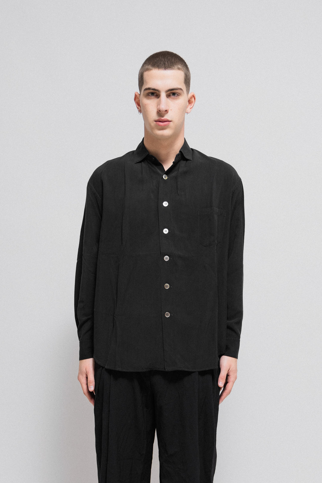 YOHJI YAMAMOTO POHR HOMME シャツ YOHJI YAMAMOTO POUR HOMME - Large rayon shirt with pearly