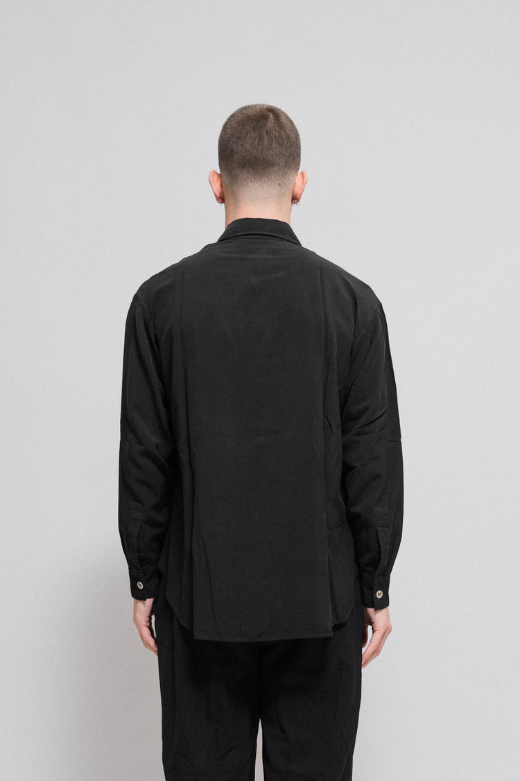 YOHJI YAMAMOTO POUR HOMME - Large rayon shirt with pearly