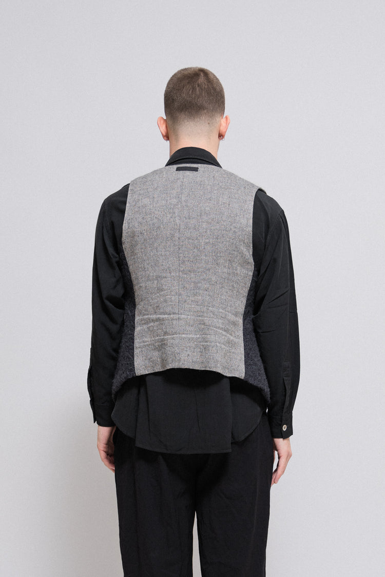 IF SIX WAS NINE - Spider wool vest with velvet details and skull