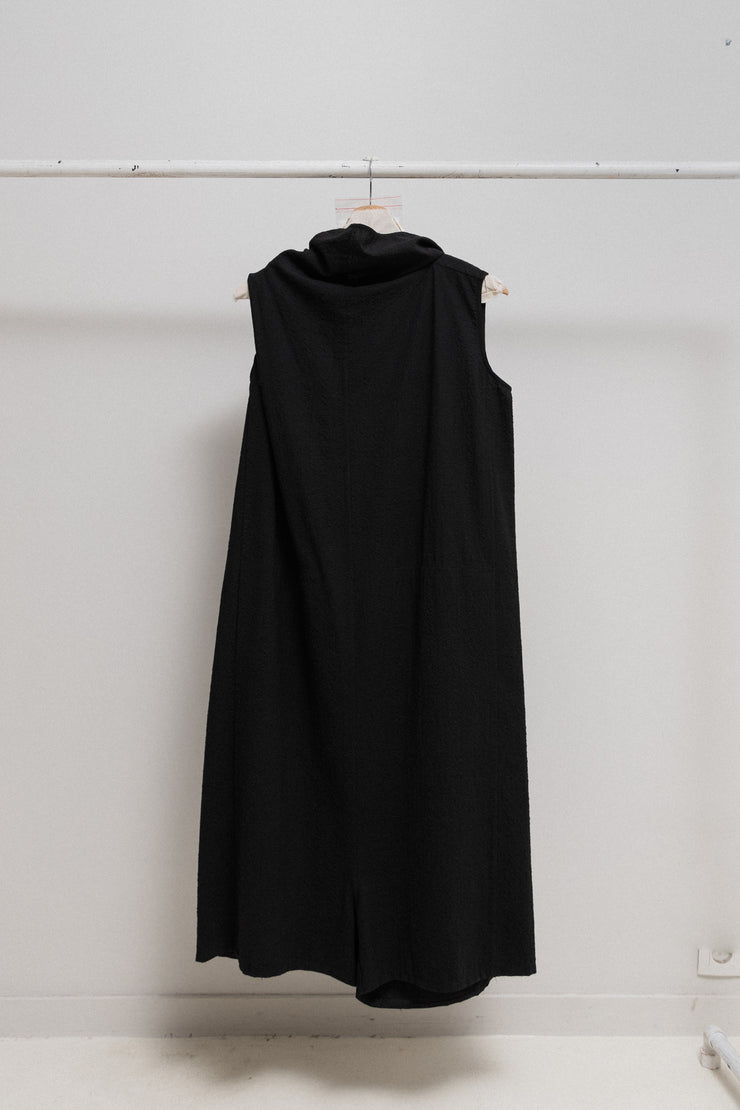 RICK OWENS - FW16 "MASTODON" Virgin wool textured jumpsuit with neck straps