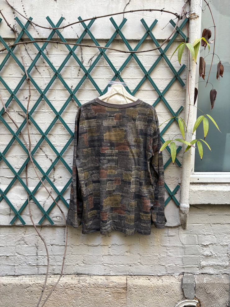(New Arrival) BLACKMEANS - Boro print longsleeves