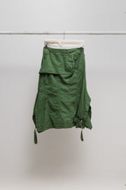 JUNYA WATANABE - SS06 Military cotton draped skirt with buttons and strap details