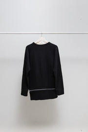 YOHJI YAMAMOTO Y'S - Cotton sweater with bottom zipper