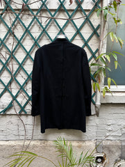 (New Arrival) YOHJI YAMAMOTO POUR HOMME - FW07 Officer wool coat with back buttoning creating a slit (runway)