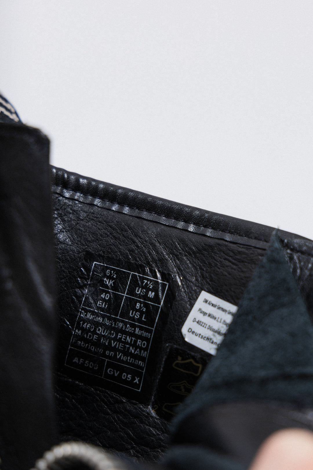 RICK OWENS X DR MARTENS - 2022 1460 Quad pentagram jumbo