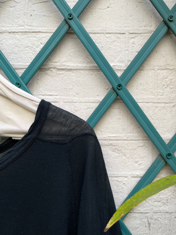 (New Arrival) BORIS BIDJAN SABERI - Thin cotton tee with stitching details