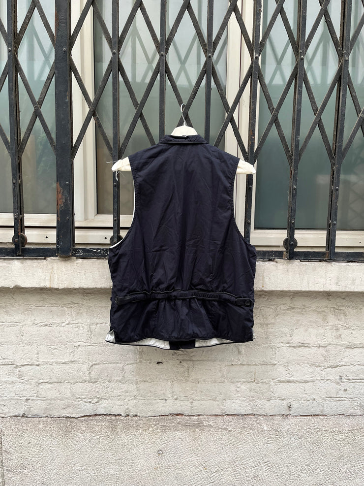 (New Arrival) CHRISTIAN PEAU - Cotton fisherman vest with leather trim