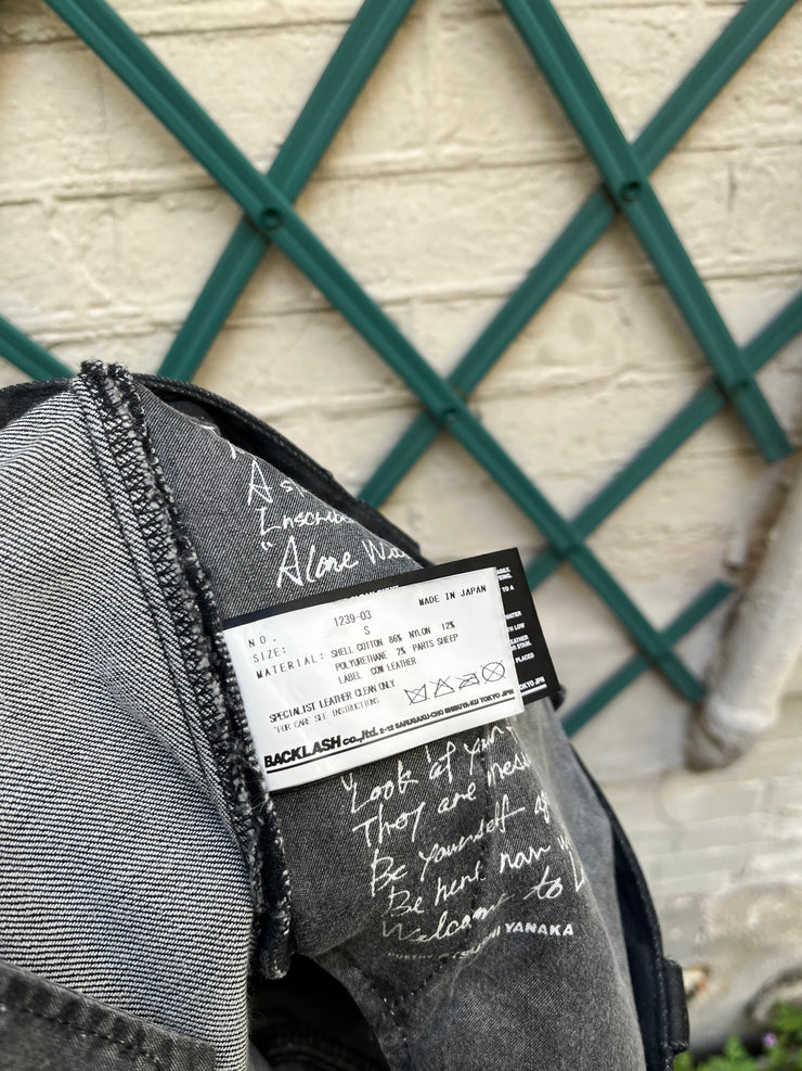 (New Arrival) ISAMU KATAYAMA BACKLASH - Waxed cargo pants with zippers