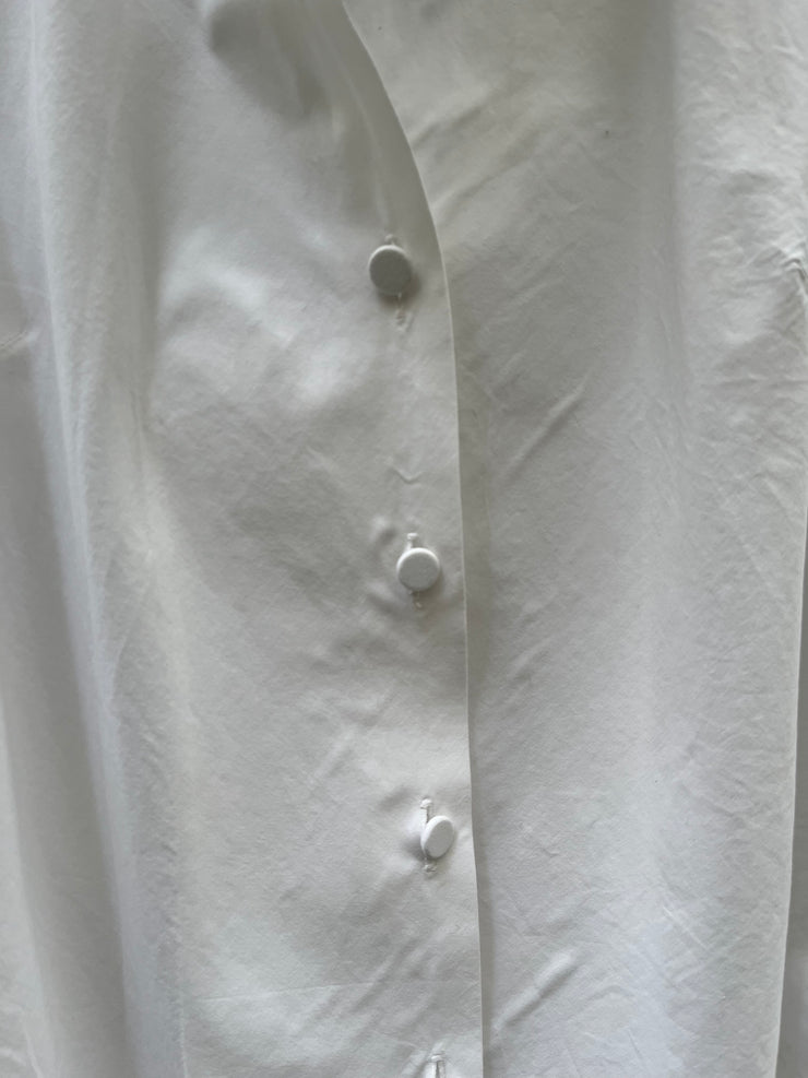 (New Arrival) OLIVIER THEYSKENS - Early 2000’s Sleeveless cotton shirt with satin details