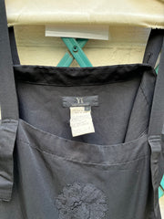 (New Arrival) YOHJI YAMAMOTO Y’S - Open back dress with flower embroideries and adjustable straps