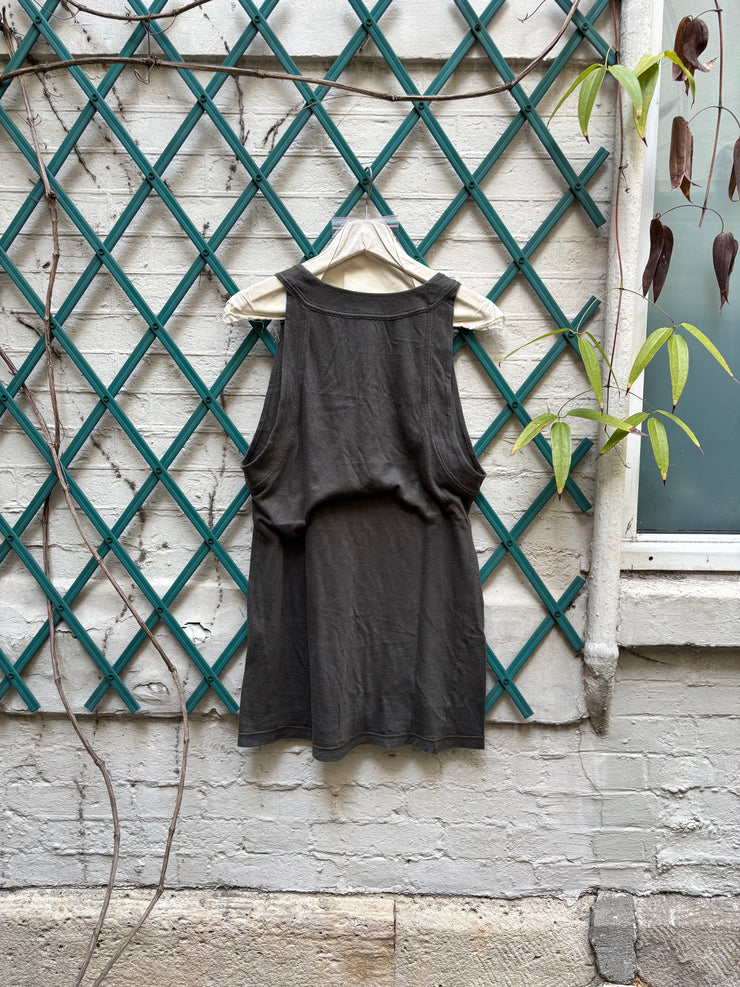 (New Arrival) UNDERCOVER - SS05 « But Beautiful II » Cotton tank top with teeth details