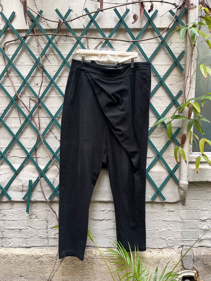 (Pre Sale) RICK OWENS - FW12 "MOUNTAIN" Moleskin pants with front drape (runway)