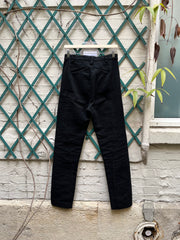 (New Arrival) OBSCUR - Linen and wool blend pants with spiral frayed seam