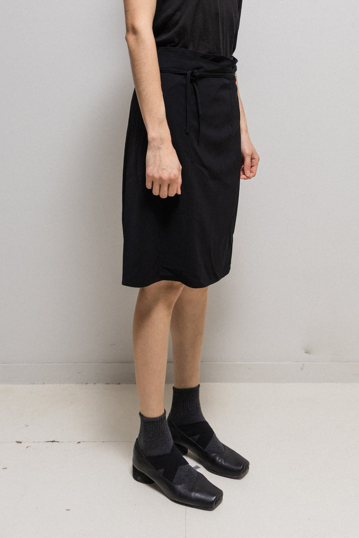 A.F VANDEVORST - SS12 Wrap up skirt with ring buckle details and straps