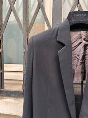 (New Arrival) RICK OWENS - FW02 "SPARROWS" Wool blend costume jacket with padded shoulders (runway)