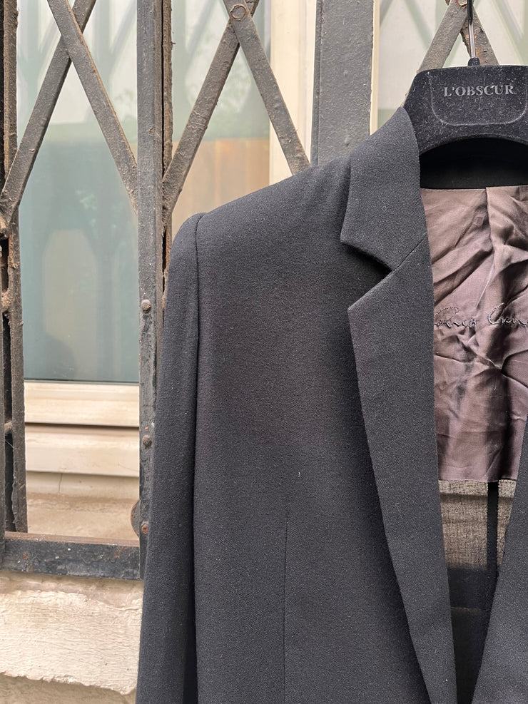 (New Arrival) RICK OWENS - FW02 "SPARROWS" Wool blend costume jacket with padded shoulders (runway)