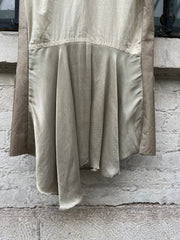 (New Arrival) RICK OWENS - SS04 "CITROEN" Golden cotton military vest with silk draped back (runway)