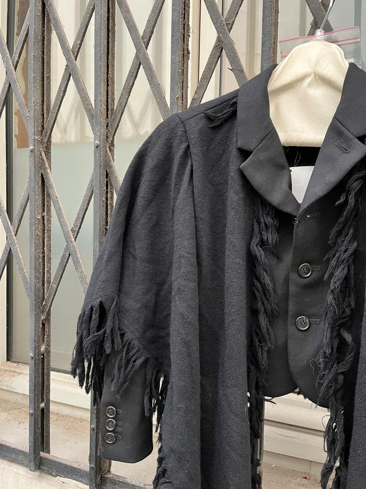 (New Arrival) NOIR KEI NINOMIYA - FW18 Cropped wool scarf jacket (runway)