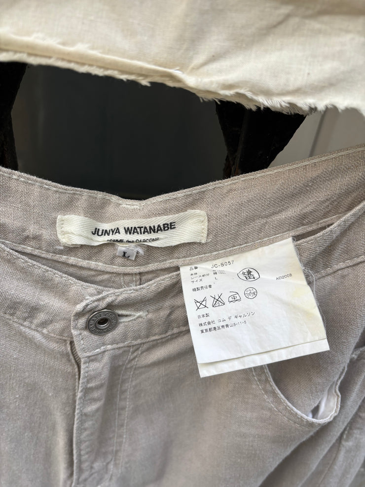 (New Arrival) JUNYA WATANABE - SS09 Linen siren skirt with layered lace details