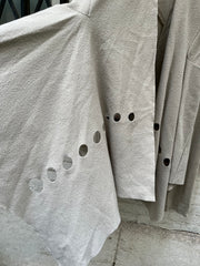 (New Arrival) RICK OWENS - SS06 « TUNGSTEN » Wool cardigan with circle cutouts