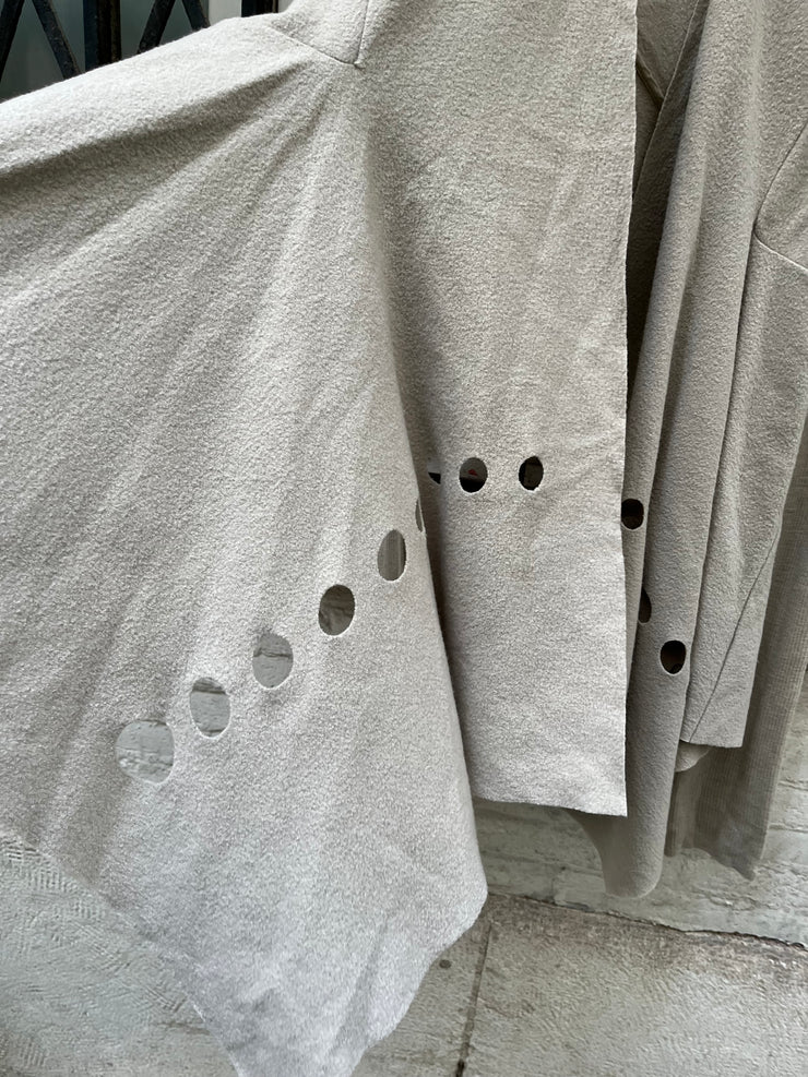 (New Arrival) RICK OWENS - SS06 « TUNGSTEN » Wool cardigan with circle cutouts