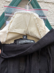 (New Arrival) ANN DEMEULEMEESTER - Cotton + cashmere blouse with embroidered bell sleeves