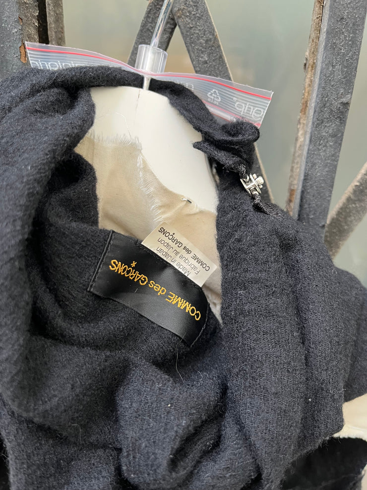 (New Arrival) COMME DES GARÇONS - FW02 Twisted felted wool jacket with contrast stitching