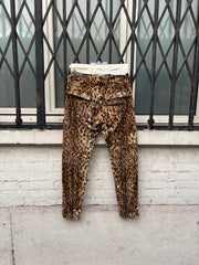 (New Arrival) BLACKMEANS - Faux fur leopard Dogi pants