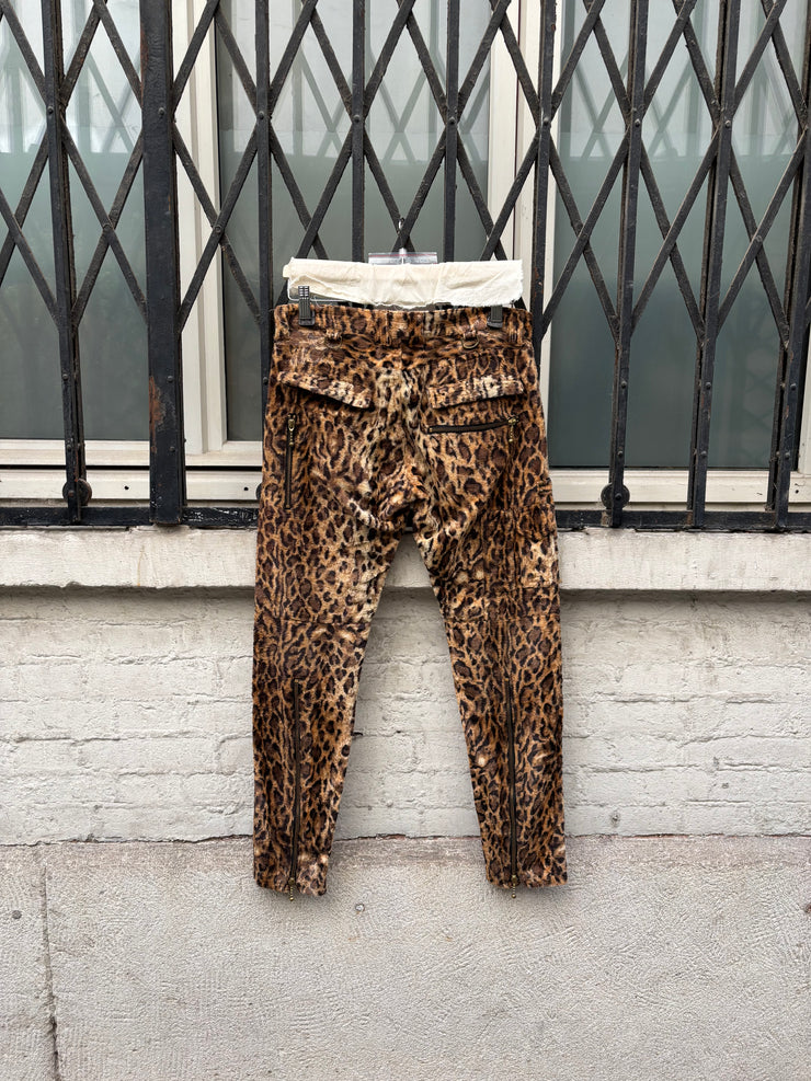 (New Arrival) BLACKMEANS - Faux fur leopard Dogi pants
