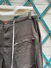 (New Arrival) RICK OWENS - SS05 "SCORPIO" Wide cotton pants with big zipper pockets