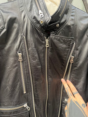 (New Arrival) UNDERCOVER - SS07 « Purple » Lightweight cow leather jacket with zippers and pocket details