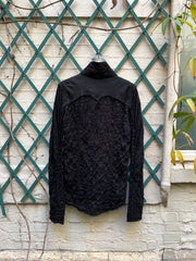 (New Arrival) L.G.B - Cotton blend textured shirt with removable collar