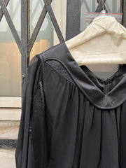 (New Arrival) UNDERCOVER - FW09 "Earmuff Maniac" Silk pleated dress with contrasting panels (runway)