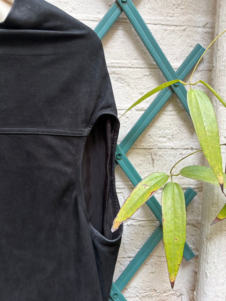 (New Arrival) RICK OWENS - FW15 "SPHINX" Suede leather top with rounded shoulders