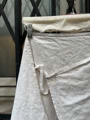 (New Arrival) ANN DEMEULEMEESTER - SS99 Painted linen wrap up skirt