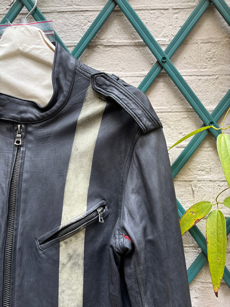 ISAMU KATAYAMA BACKLASH - Calf shoulder leather single rider jacket
