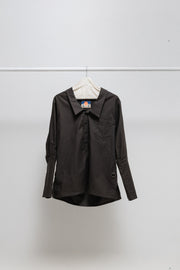 BLACKMEANS - Textured wool shirt with tight sleeves and buckle details