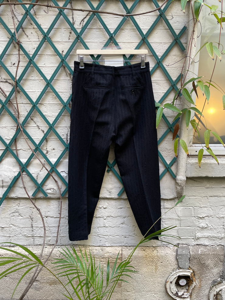 (Pre Sale) ANN DEMEULEMEESTER - Wide pinstripe wool pants