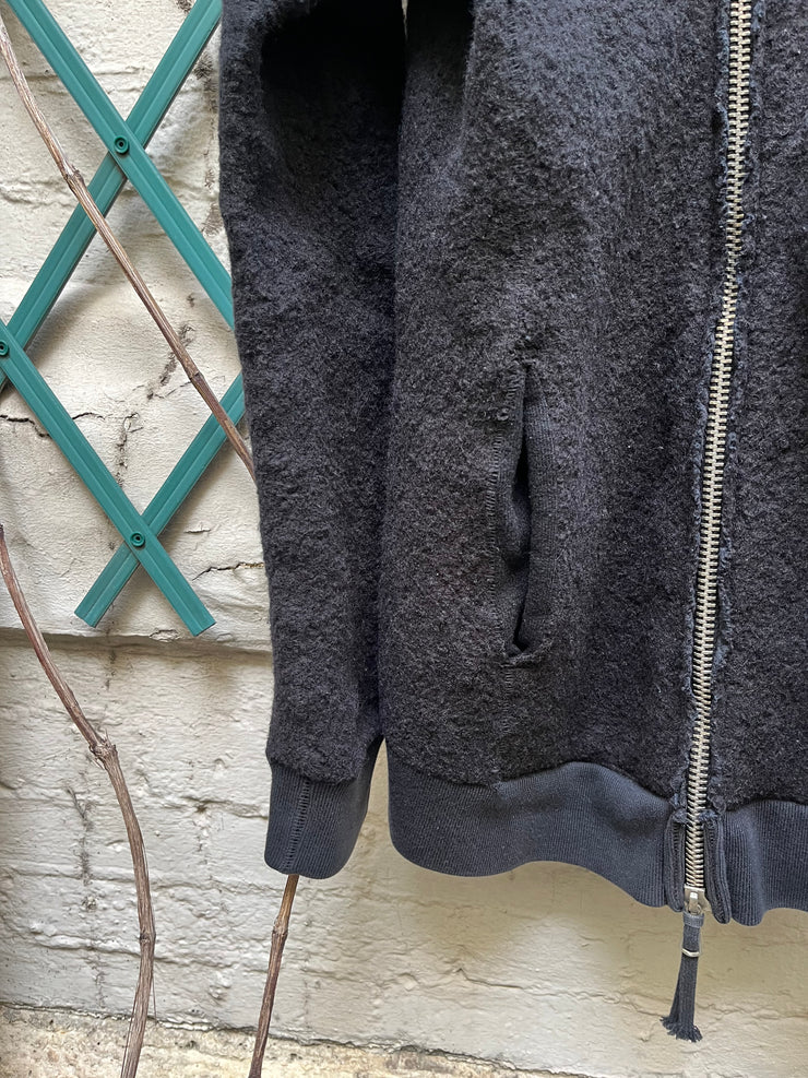 (New Arrival) BORIS BIDJAN SABERI - Textured wool hooded jacket