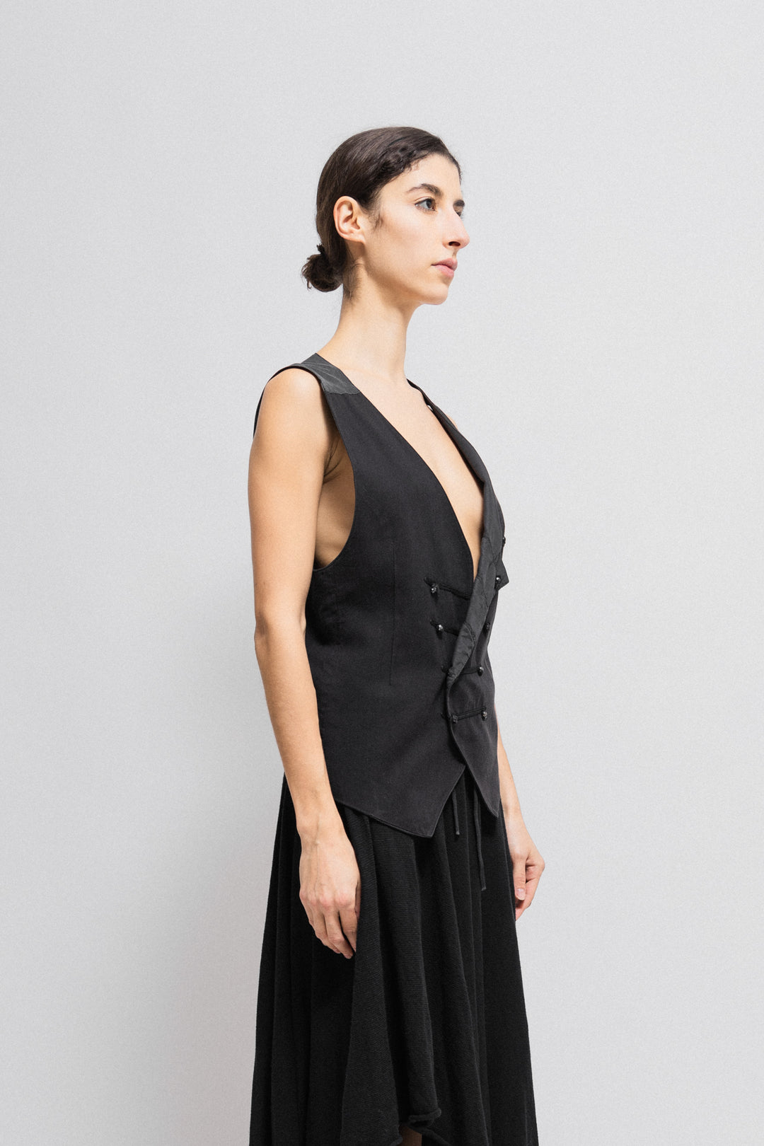 IF SIX WAS NINE - Spider vest with skull buttons – L'OBSCUR